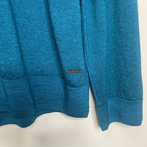 Boss Hugo Boss Teal Wool Silk Lightweight Knit Pullover Sweater Size 3XL - Picture 6 of 9